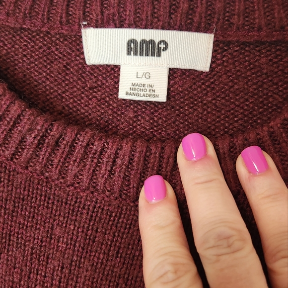 AMP Vintage Embroidered Sweater, Size L - Picture 6 of 10